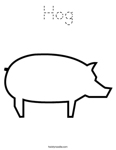 Blank Pig Coloring Page