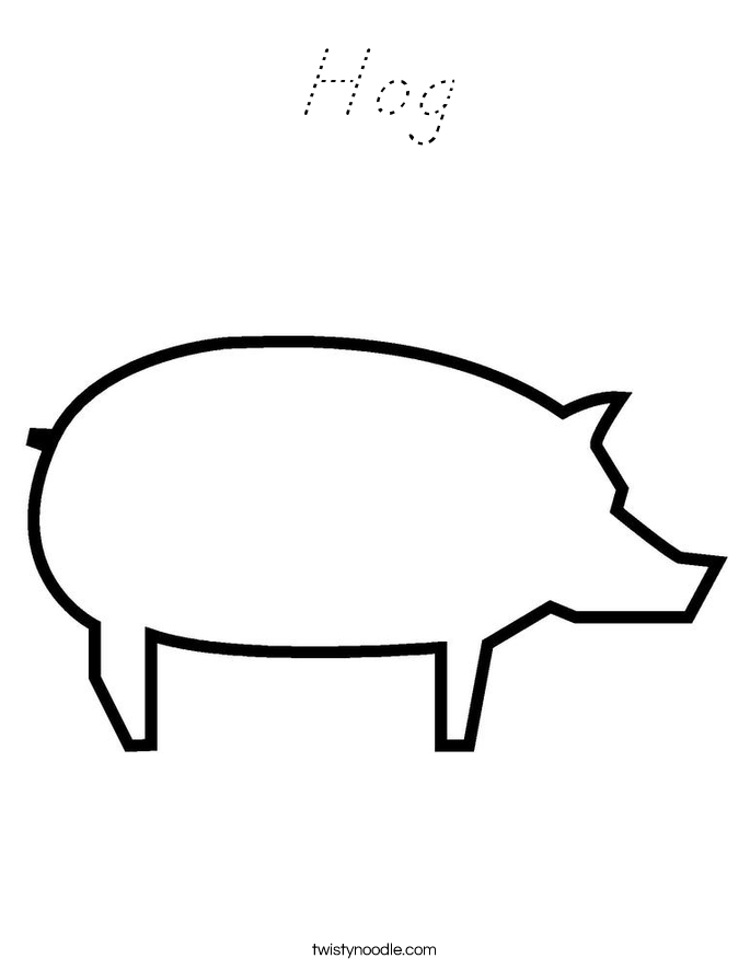 Hog Coloring Page