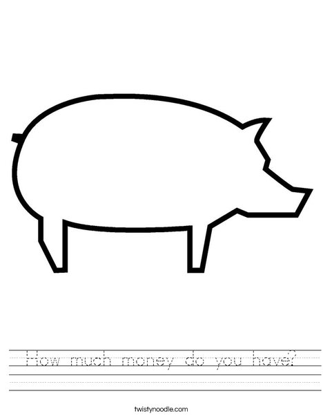 Blank Pig Worksheet