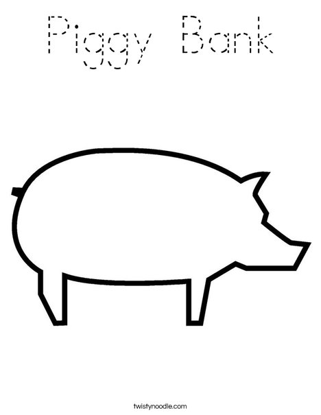 Blank Pig Coloring Page
