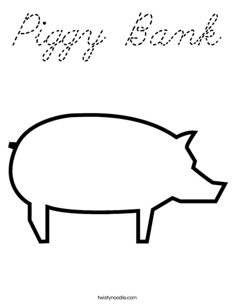 Blank Pig Coloring Page