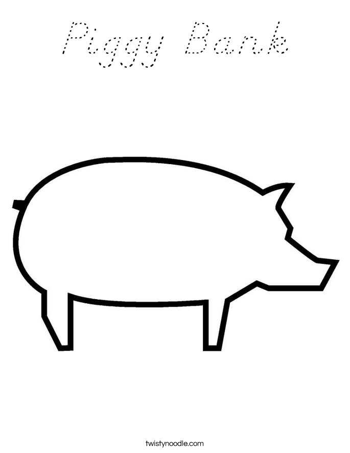 Piggy Bank Coloring Page