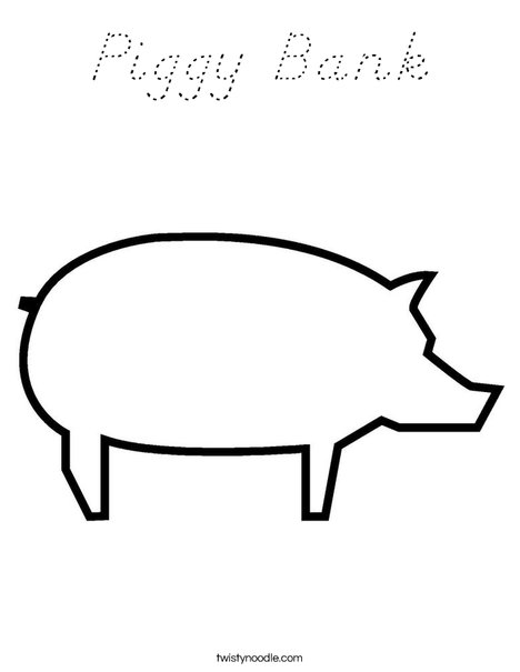 Blank Pig Coloring Page