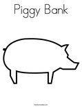 Piggy Bank Coloring Page