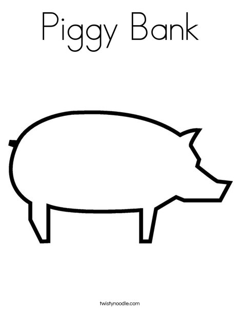 Blank Pig Coloring Page