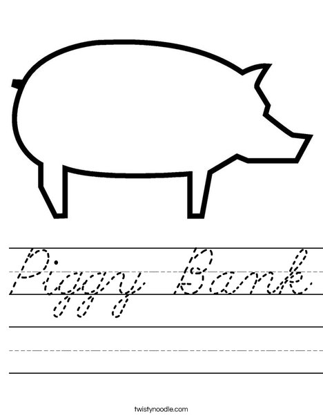 Blank Pig Worksheet