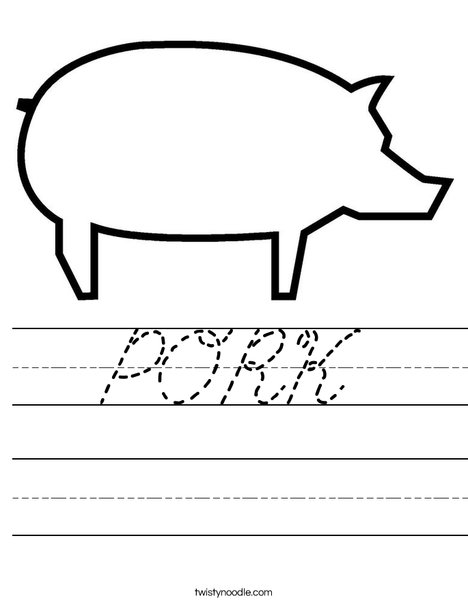 Blank Pig Worksheet