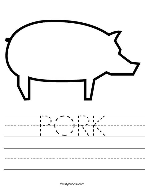 Blank Pig Worksheet