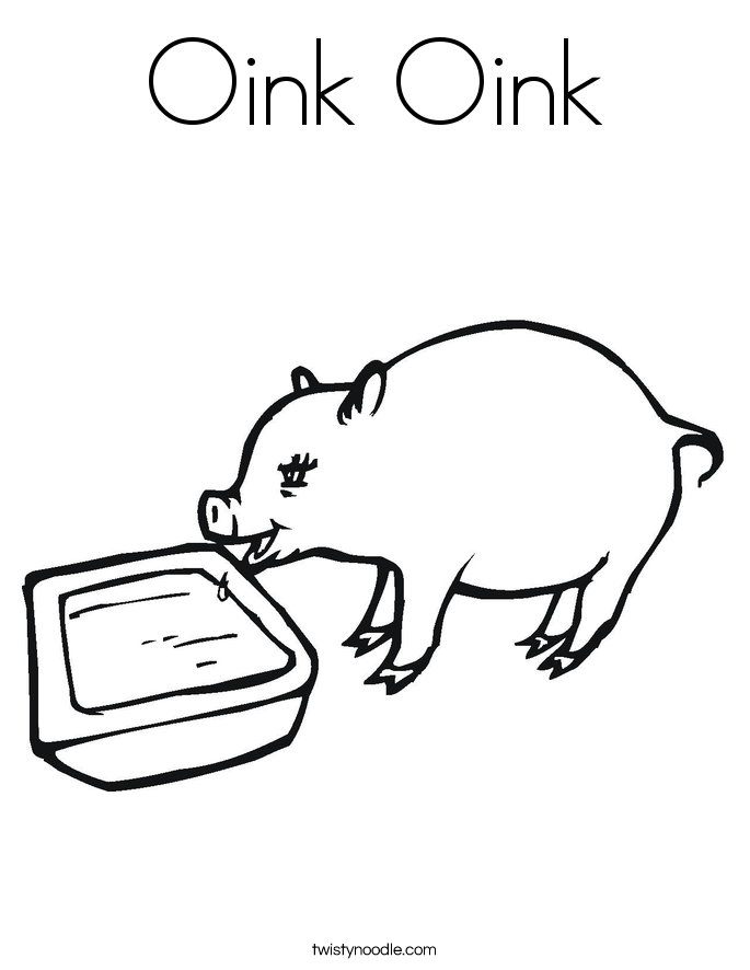 Oink Oink Coloring Page