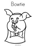 Bowtie Coloring Page