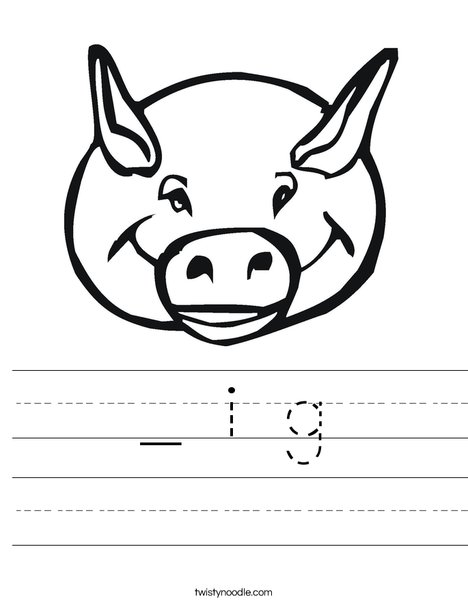 Pig Head Worksheet