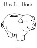 B is for BankColoring Page