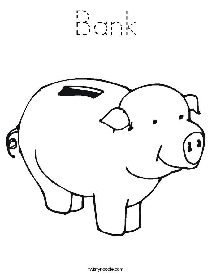 Bank Coloring Page