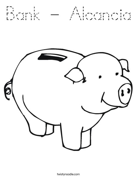 Pig Bank Coloring Page