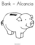Bank - Alcancia Coloring Page