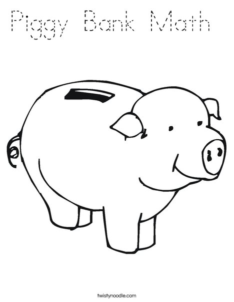 Pig Bank Coloring Page