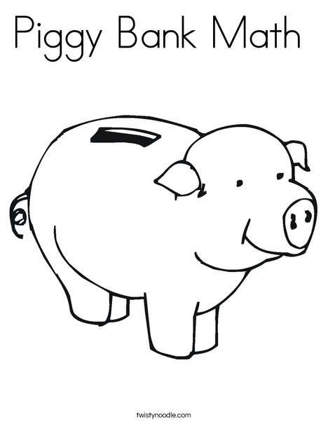 Pig Bank Coloring Page