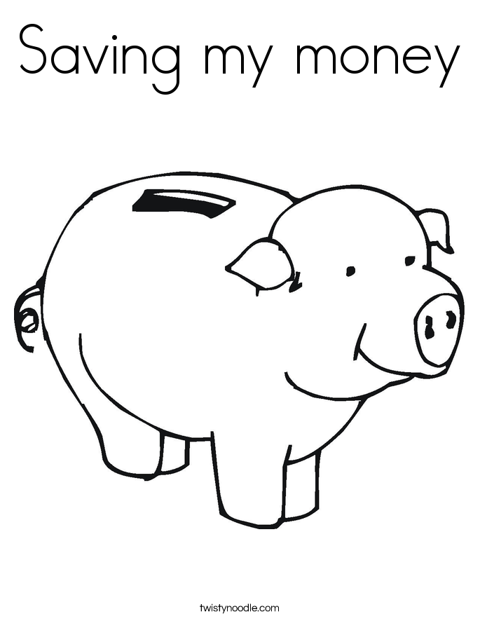 Saving my money Coloring Page