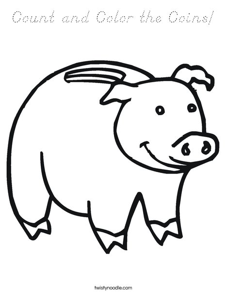Piggy Bank Coloring Page