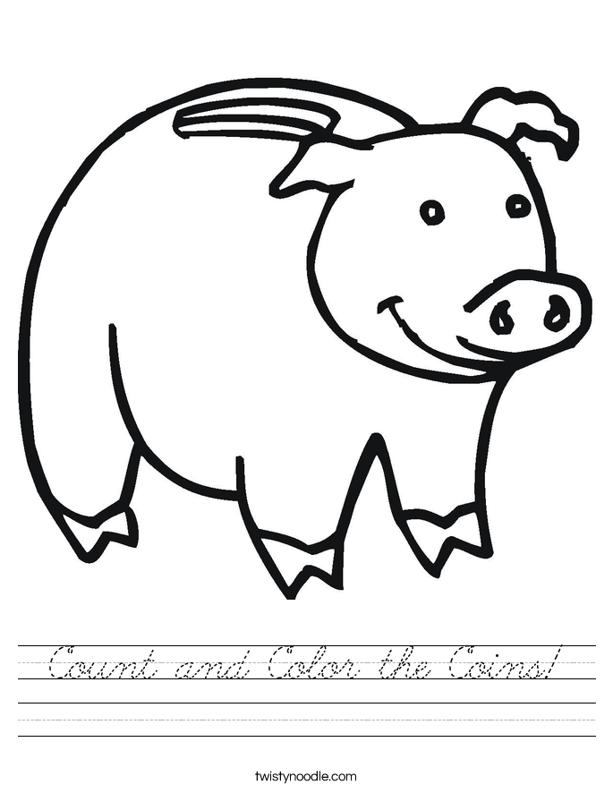 Count and Color the Coins! Worksheet