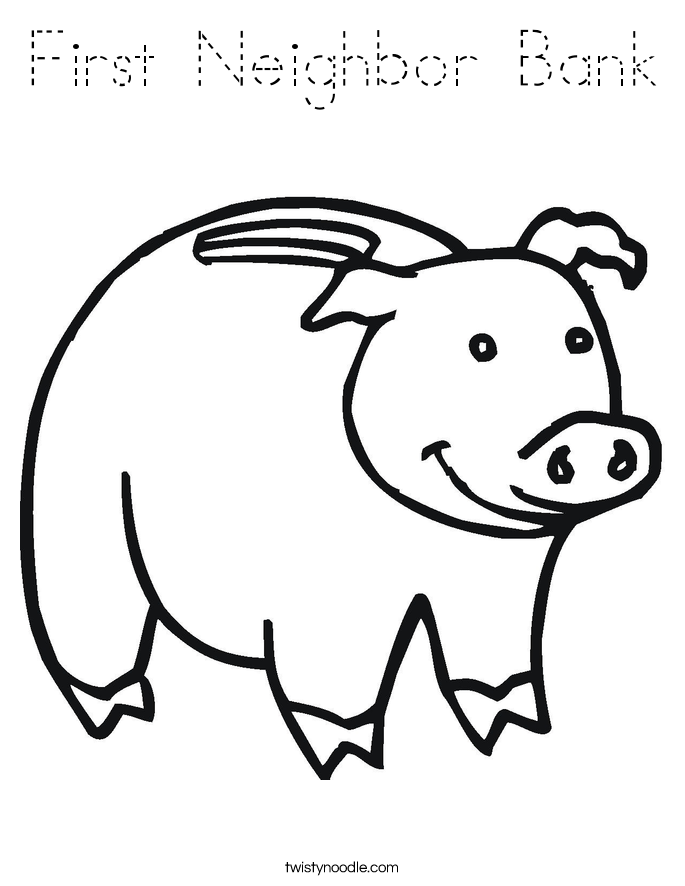 First Neighbor Bank Coloring Page