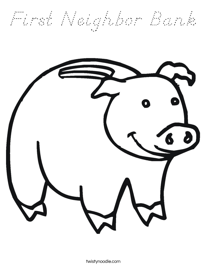 First Neighbor Bank Coloring Page