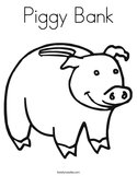 Piggy Bank Coloring Page