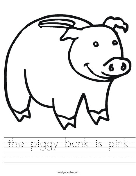 Piggy Bank Worksheet