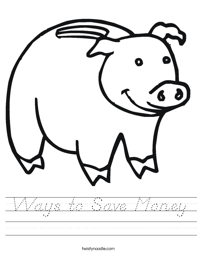 Ways to Save Money Worksheet