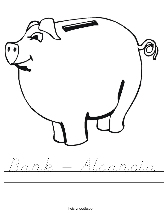 Bank - Alcancia Worksheet