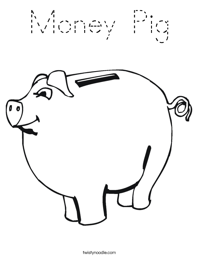 Money Pig Coloring Page