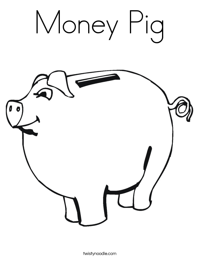 Money Pig Coloring Page