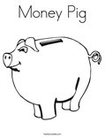 Money PigColoring Page