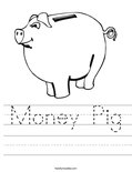 Money Pig Worksheet