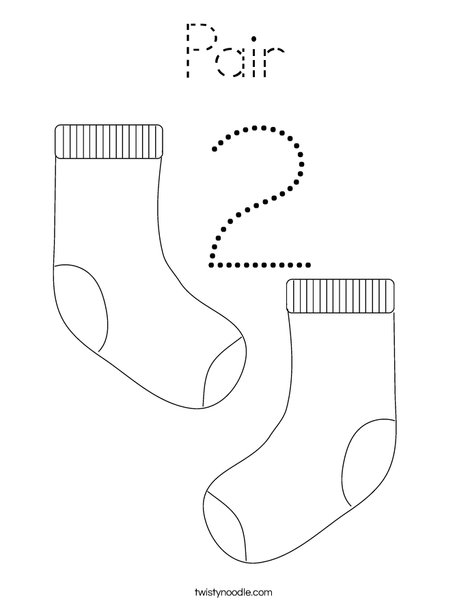 Pair of Socks Coloring Page
