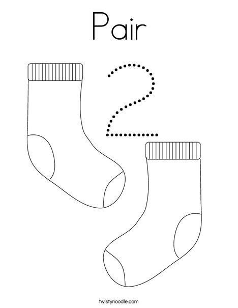 Pair of Socks Coloring Page