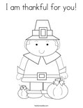 I am thankful for you!Coloring Page