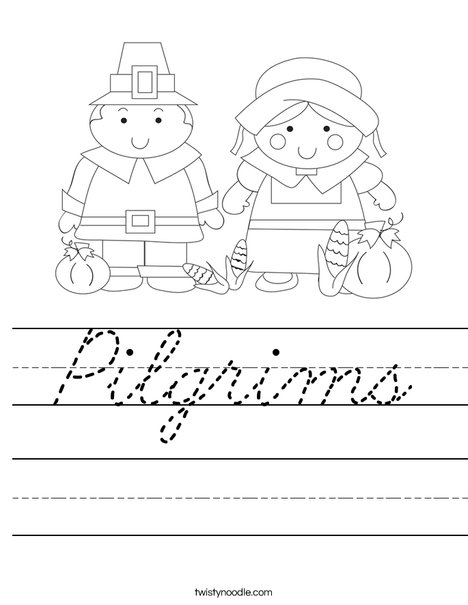 Pilgrim Couple Worksheet