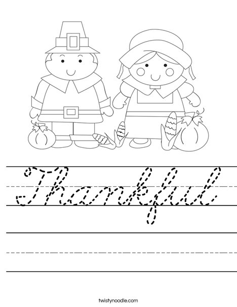 Pilgrim Couple Worksheet