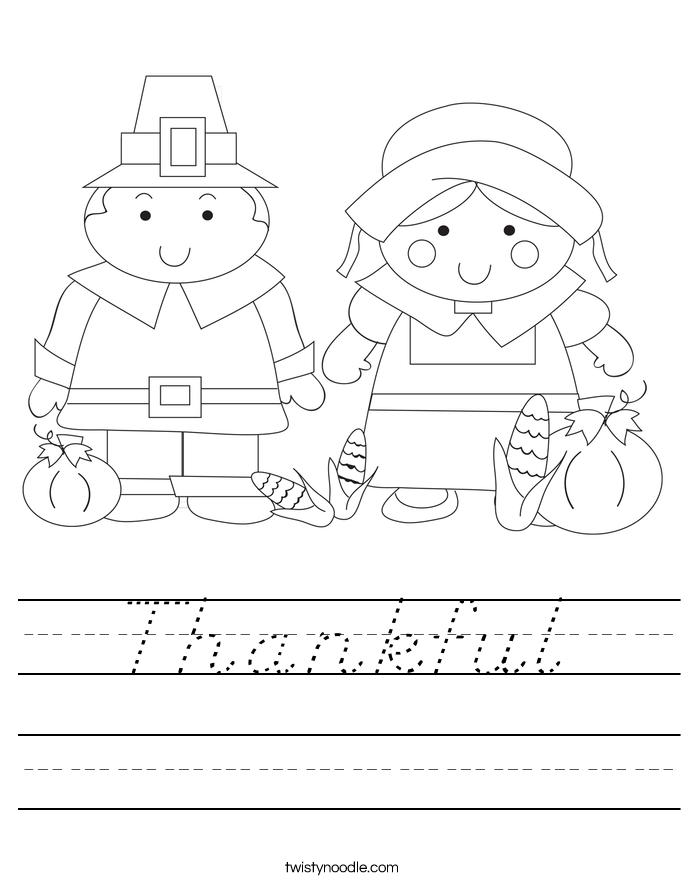 Thankful Worksheet