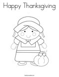 Happy Thanksgiving Coloring Page