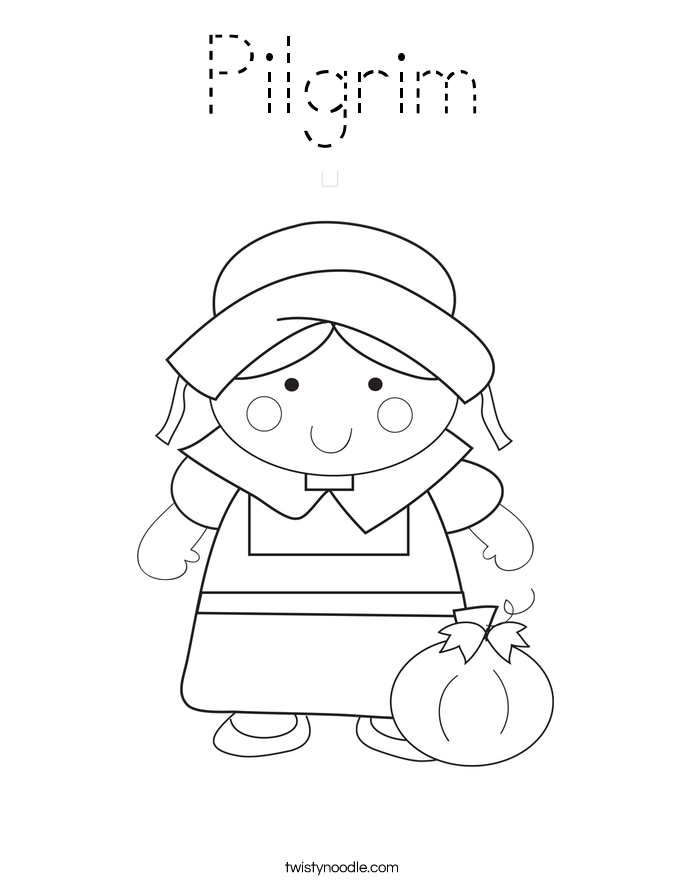 Pilgrim Coloring Page