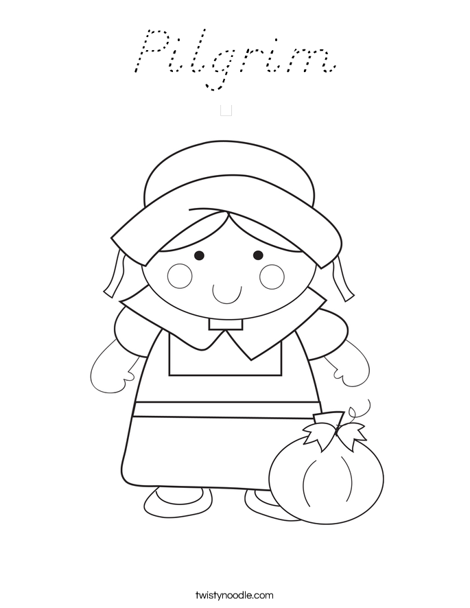 Pilgrim Coloring Page