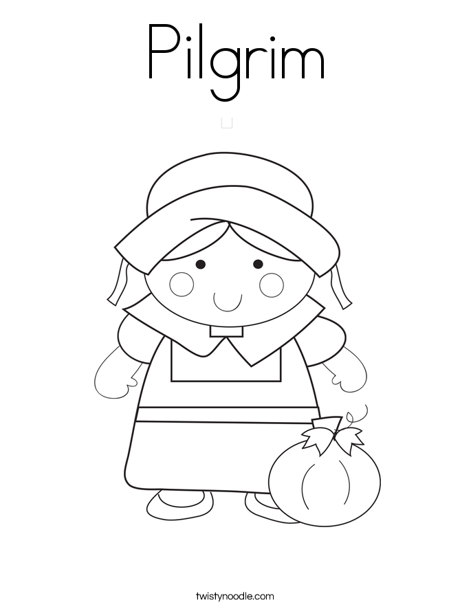 Pilgrim Coloring Page