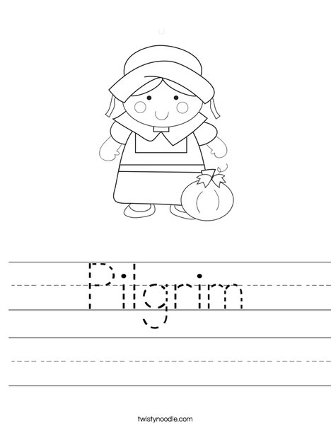 Pilgrim Girl Worksheet