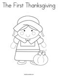 The First Thanksgiving Coloring Page