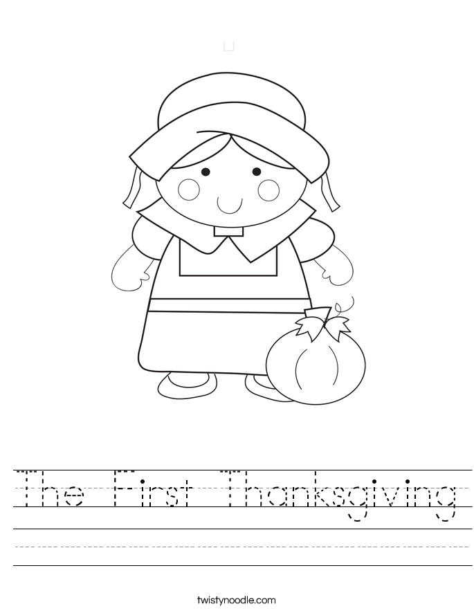 The First Thanksgiving Worksheet