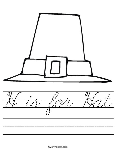 Pilgrim Hat Worksheet