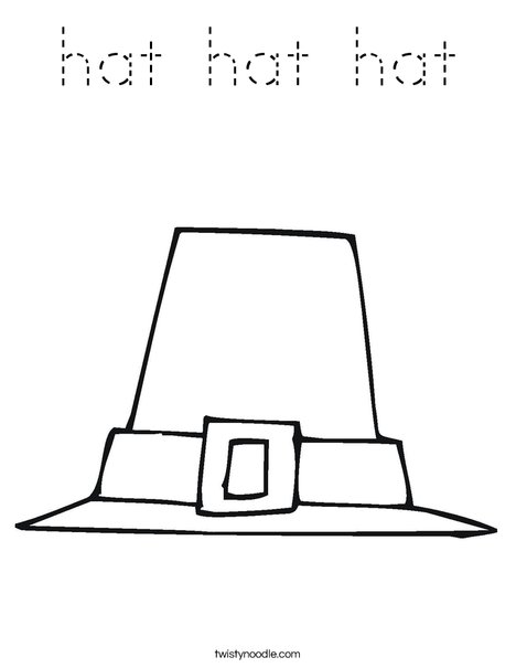 Pilgrim Hat Coloring Page