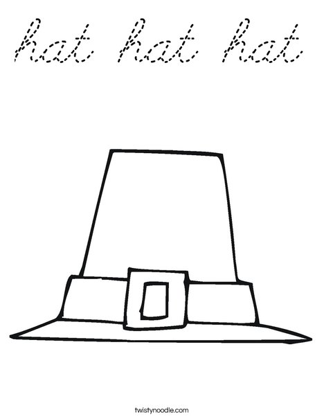 Pilgrim Hat Coloring Page